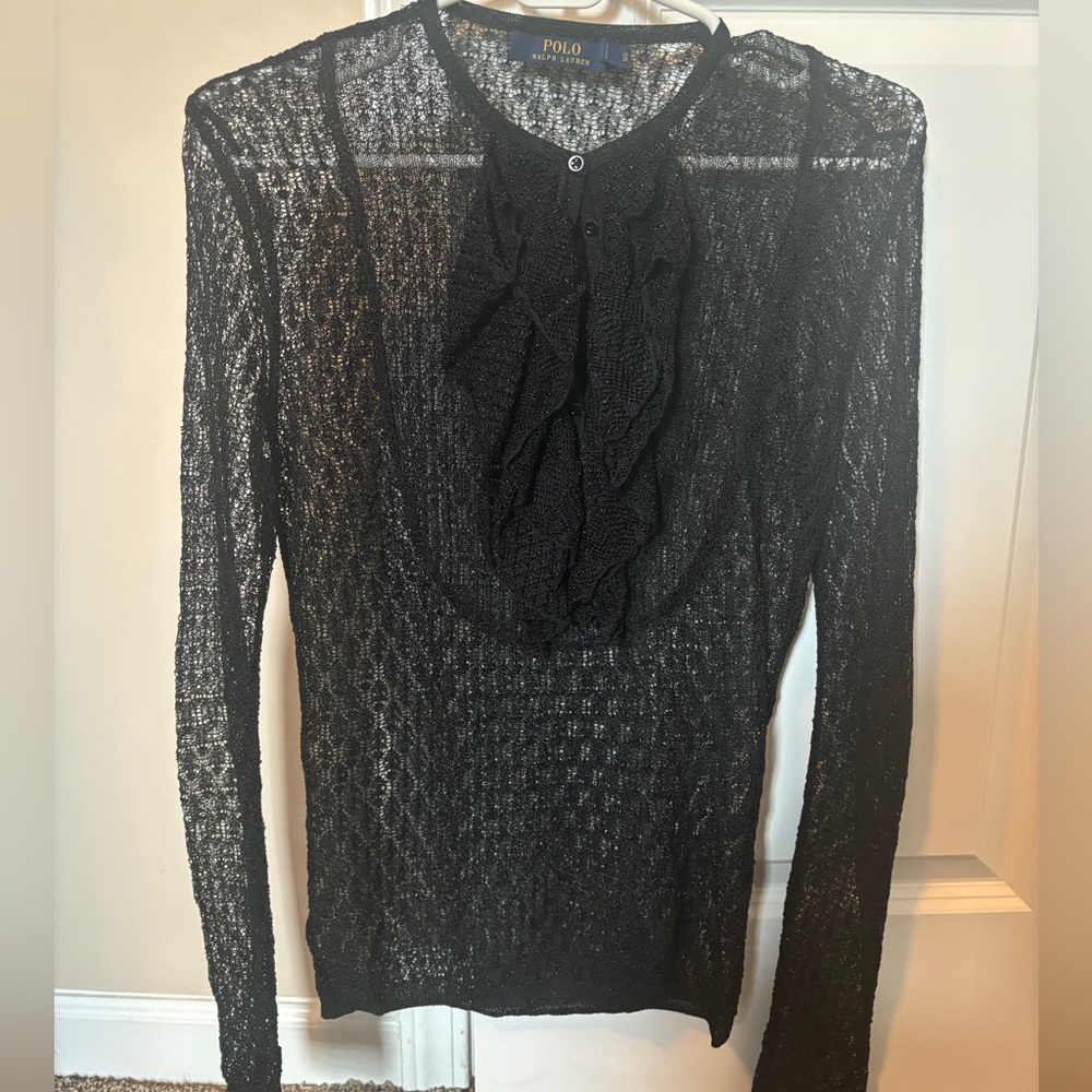 Polo Ralph Lauren Lace Top, size Small, Black